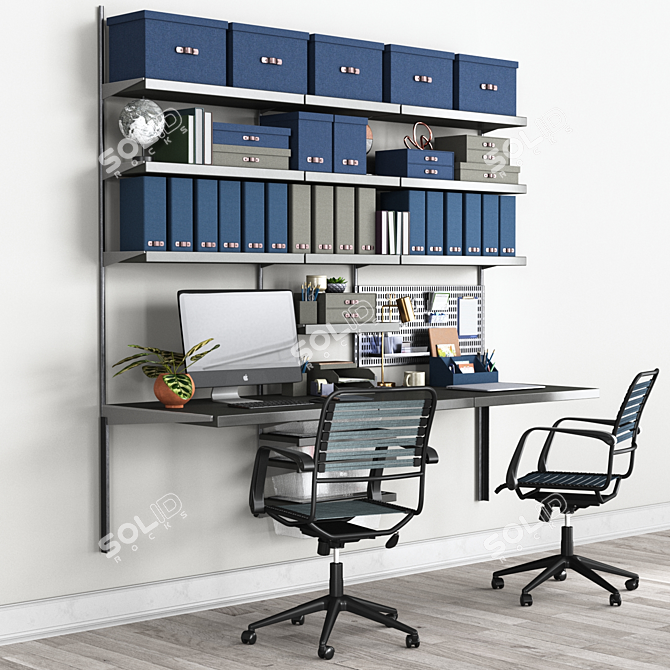 Efficient Office Organization Set 3D model image 3