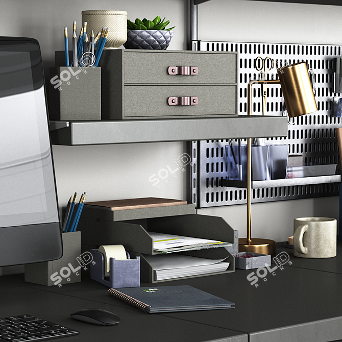 Efficient Office Organization Set 3D model image 4