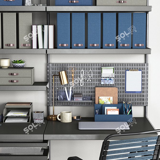 Efficient Office Organization Set 3D model image 5