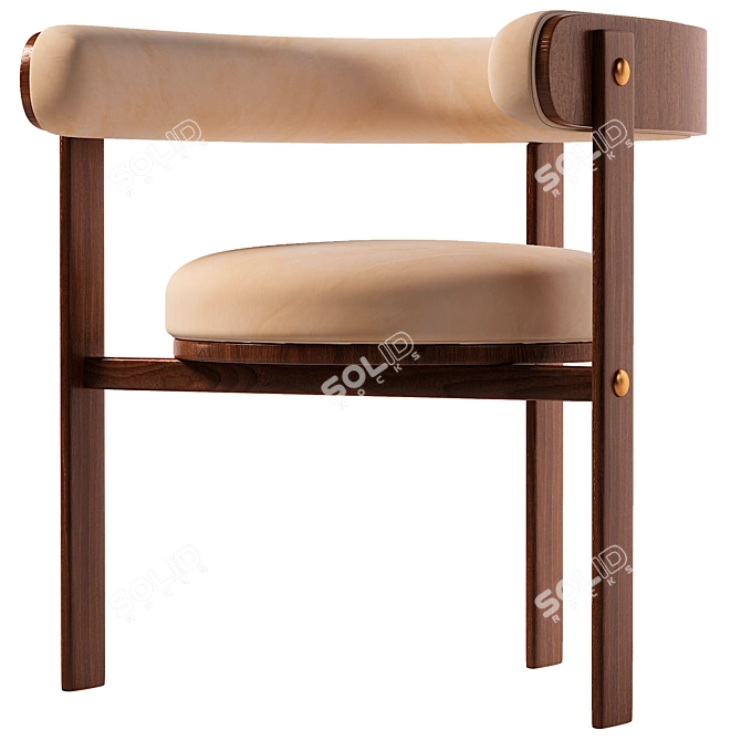 Modern Armchair: Stylish and Comfortable 3D model image 3