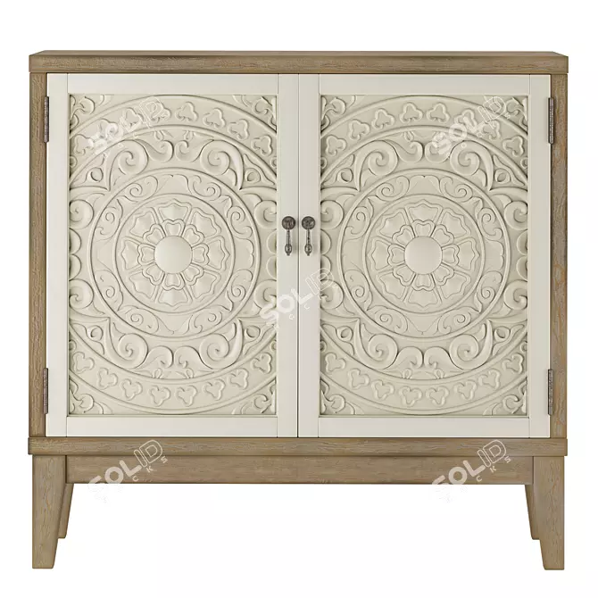 Cowley Accent Chest: Small, Stylish Sideboard 3D model image 1