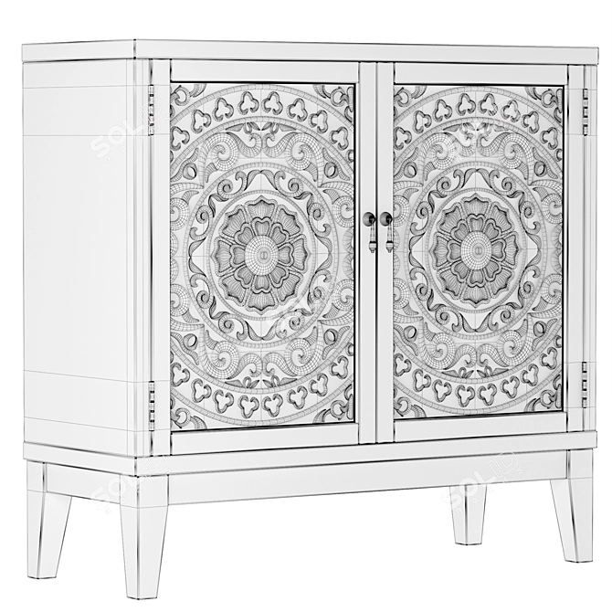 Cowley Accent Chest: Small, Stylish Sideboard 3D model image 5