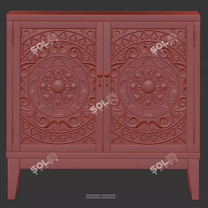 Cowley Accent Chest: Small, Stylish Sideboard 3D model image 6