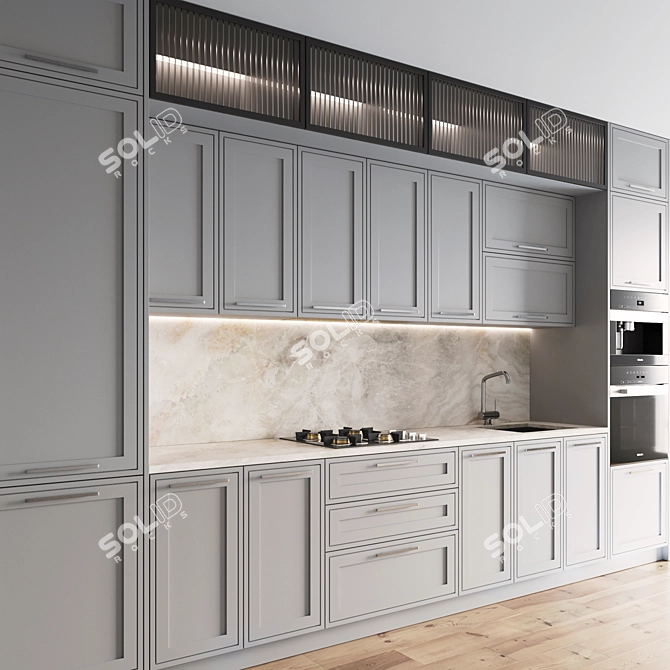 Sleek Kitchen Combo Set 3D model image 2