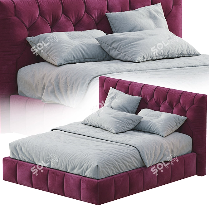 Elegant Felis Hamilton Bed 3D model image 1