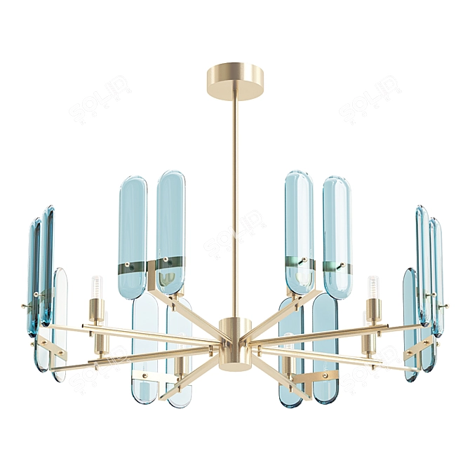 Ocean Blue Chandelier 3D model image 1