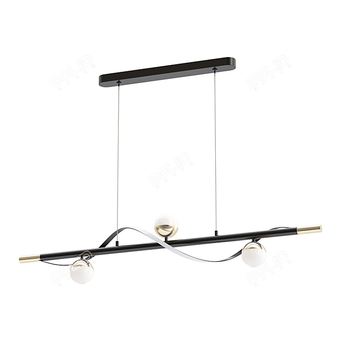 Elegant Alora Suspension Chandelier 3D model image 1