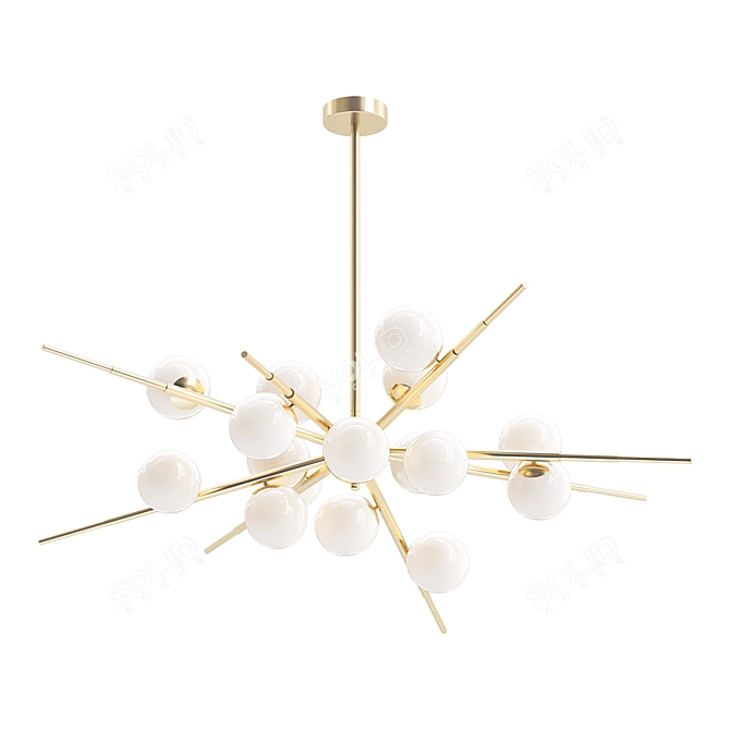 Luxury Glass Ball Chandelier 3D model image 1