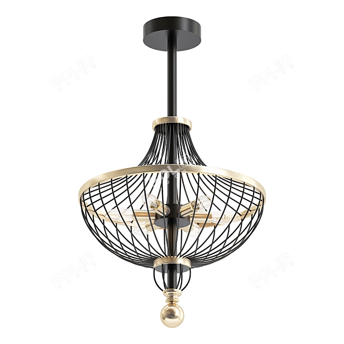 Elegant Perigold Chandelier 3D model image 1