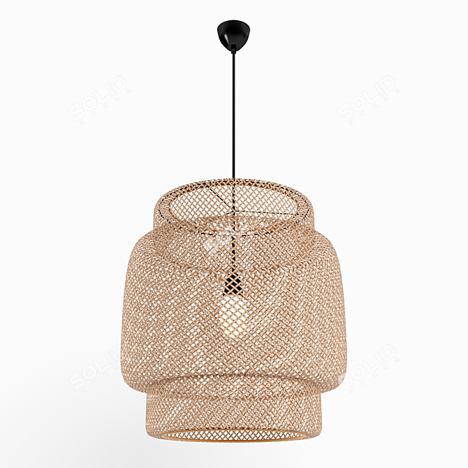 Bamboo Woven Pendant Lamp 3D model image 3