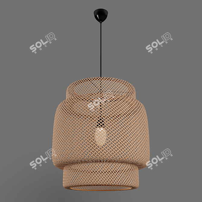 Bamboo Woven Pendant Lamp 3D model image 5