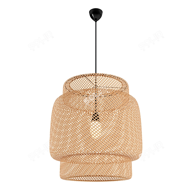 Bamboo Woven Pendant Lamp 3D model image 6