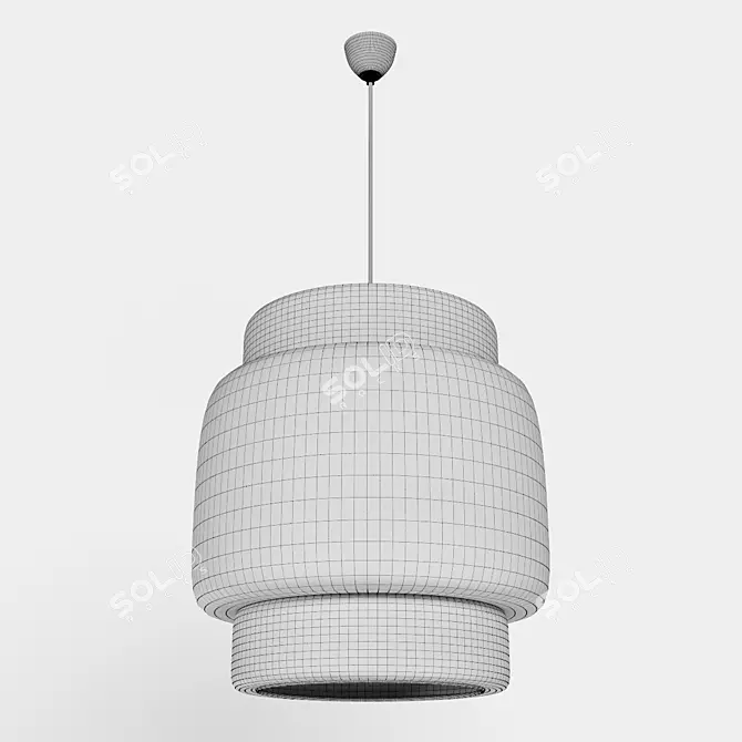 Bamboo Woven Pendant Lamp 3D model image 7