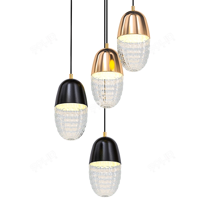 Elegant Grape Design Lamps 3D model image 1