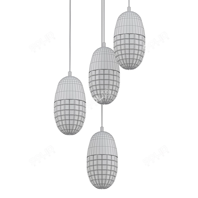 Elegant Grape Design Lamps 3D model image 2