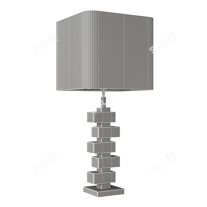 Elegant Amber Table Lamp 3D model image 3
