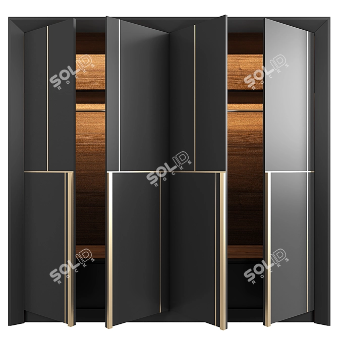 Modern Closet Storage Solution 3D model image 3