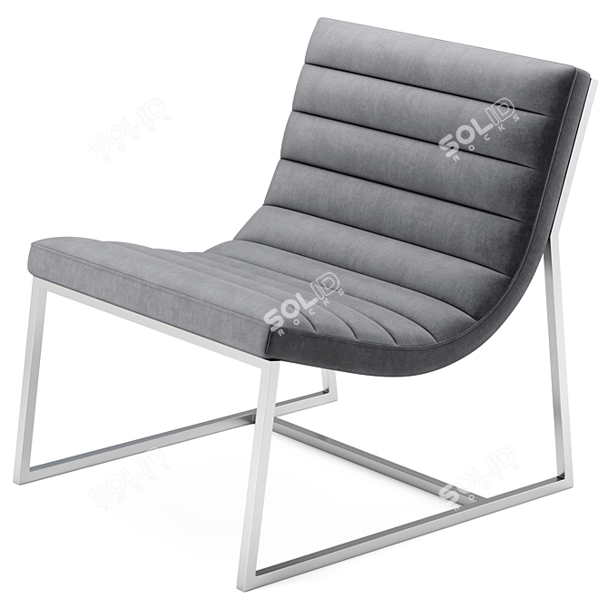 Elegant Parisian Sofa Chair 3D model image 2