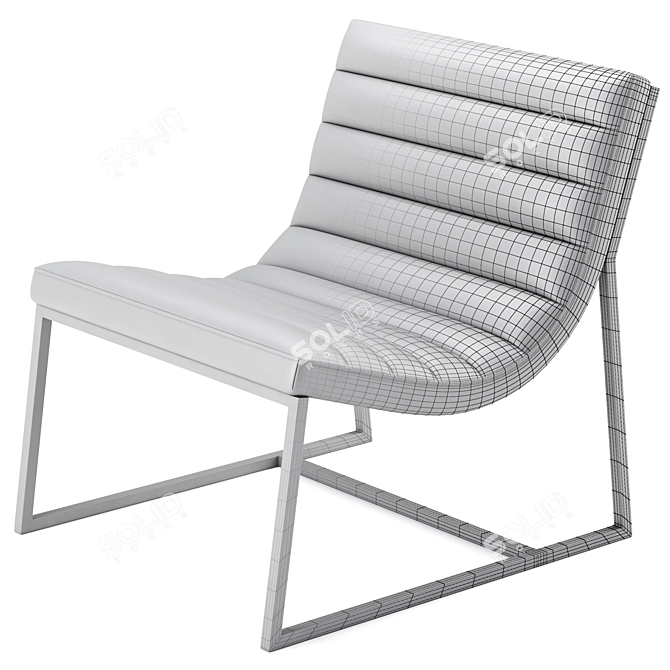 Elegant Parisian Sofa Chair 3D model image 5