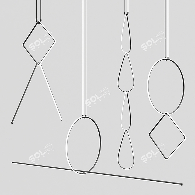 FLOS Arrangements Pendant: Modular Elegance 3D model image 1