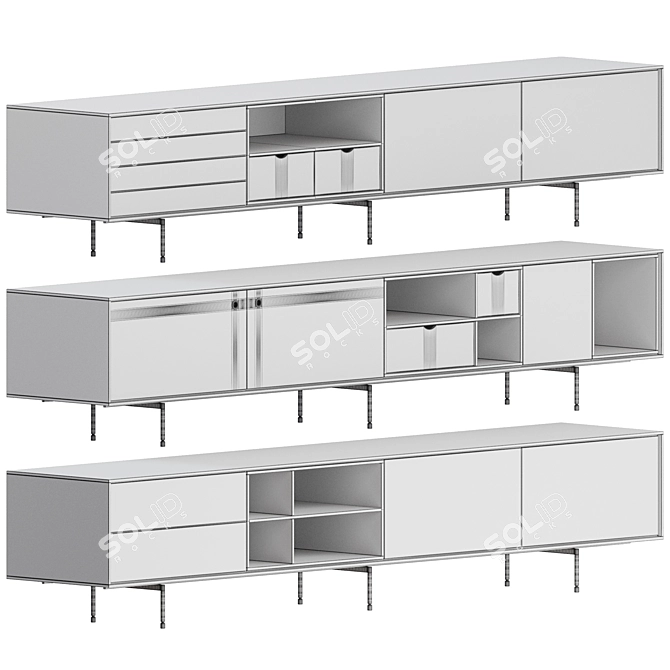 Modern Aura TV Stand by Treku 3D model image 3