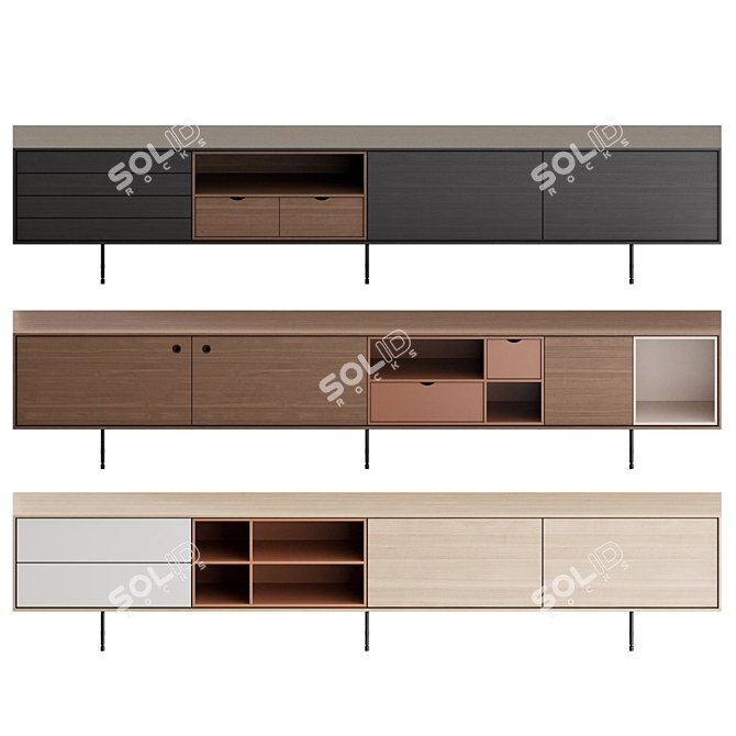 Modern Aura TV Stand by Treku 3D model image 7
