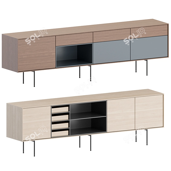 Elegant Aura Sideboard: Modern Design 3D model image 1