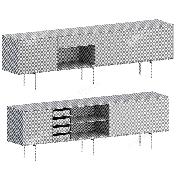 Elegant Aura Sideboard: Modern Design 3D model image 2