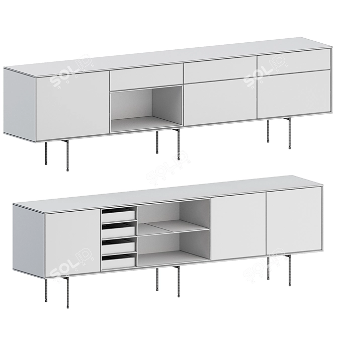 Elegant Aura Sideboard: Modern Design 3D model image 3
