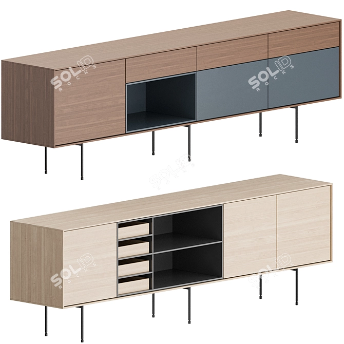 Elegant Aura Sideboard: Modern Design 3D model image 4