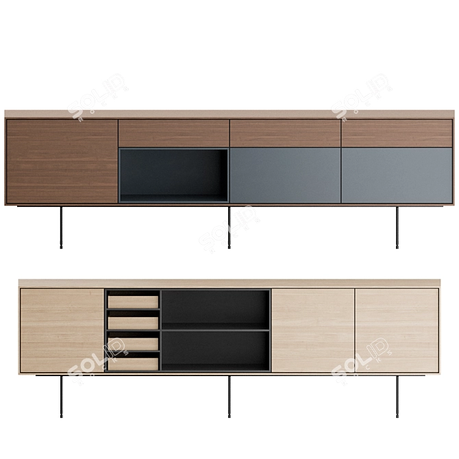 Elegant Aura Sideboard: Modern Design 3D model image 5