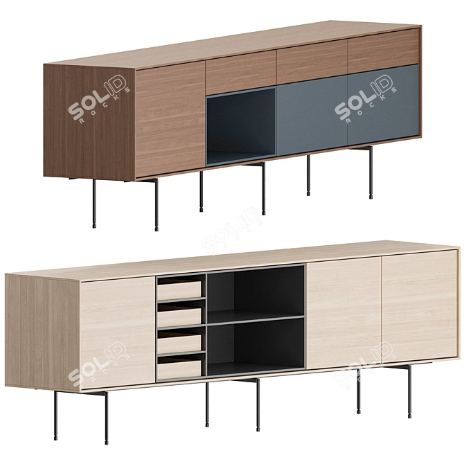 Elegant Aura Sideboard: Modern Design 3D model image 7