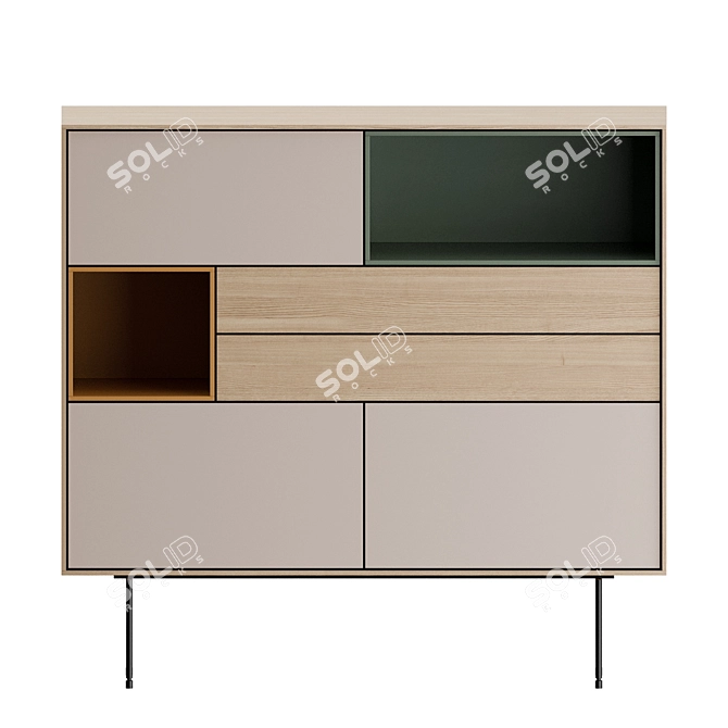 Elegant Aura Sideboard: Stylish Storage Solution 3D model image 5