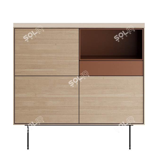 Elegant Aura Sideboard: Stylish Storage Solution 3D model image 6