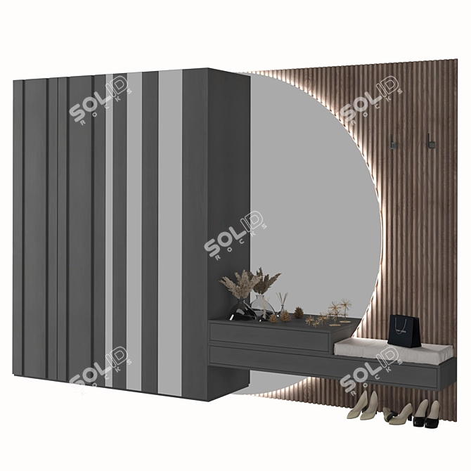 Modern Hallway Composition Set 3D model image 1