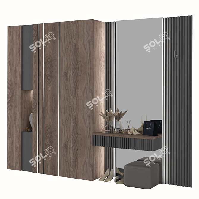 Modern Hallway Composition: 2600x3300x420mm 3D model image 1