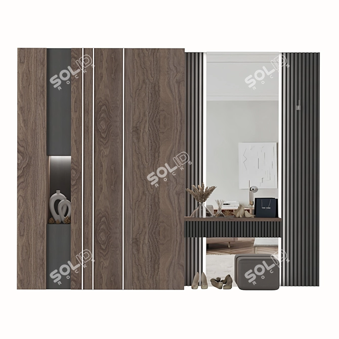Modern Hallway Composition: 2600x3300x420mm 3D model image 2