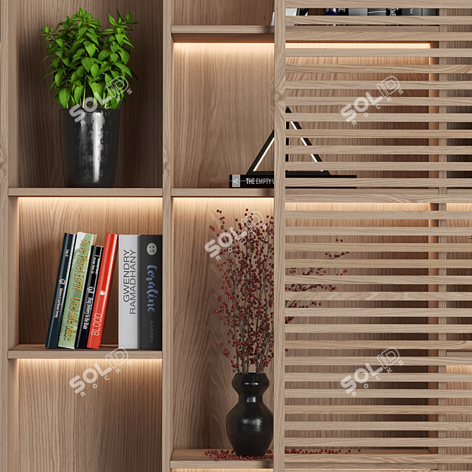 Modular Bookshelf: Versatile Design & High-Quality Renders 3D model image 3