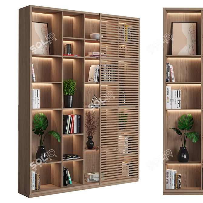 Modular Bookshelf: Versatile Design & High-Quality Renders 3D model image 4