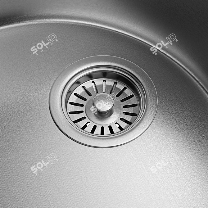 Blanco RONDO BAR: Compact Stainless Sink 3D model image 3