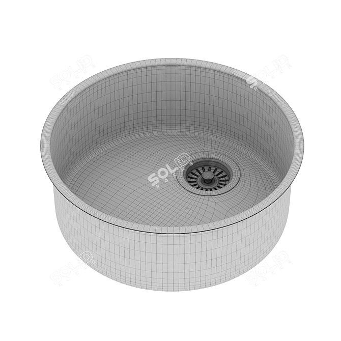 Blanco RONDO BAR: Compact Stainless Sink 3D model image 6