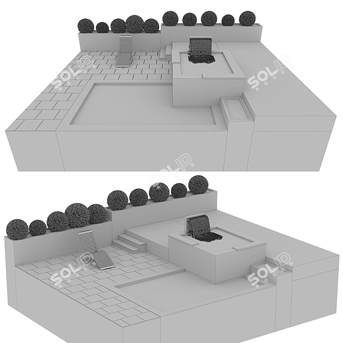 Serenity Falls Pool 3D model image 3