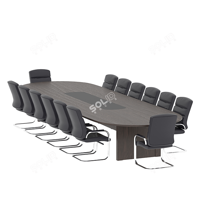 Modern Office Furniture Set 3D model image 2