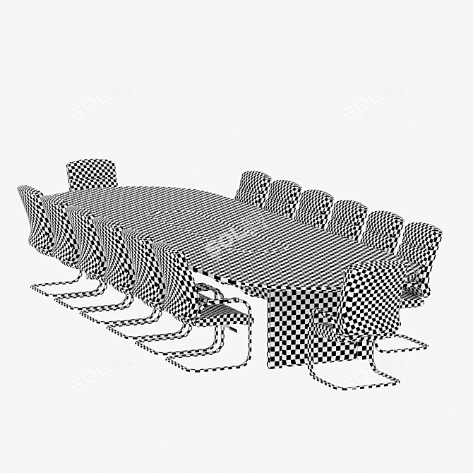 Modern Office Furniture Set 3D model image 4