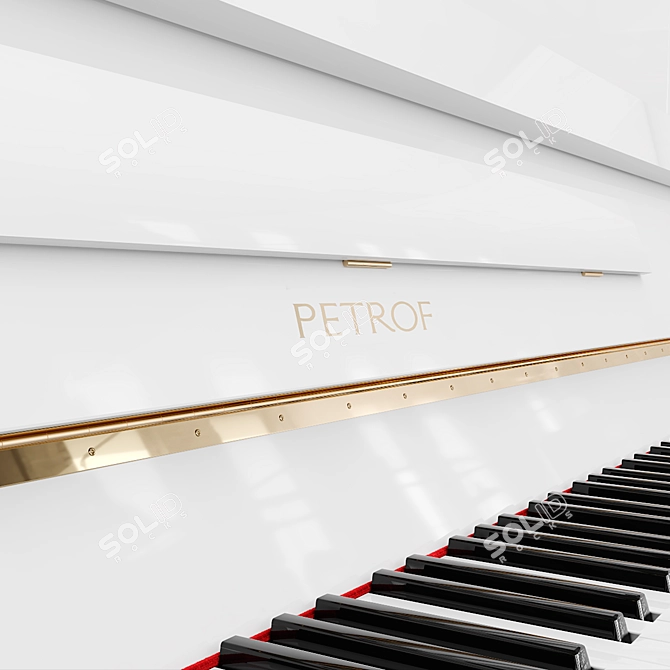 Petrof P 118 S1: Sleek & Modern Piano Set 3D model image 4