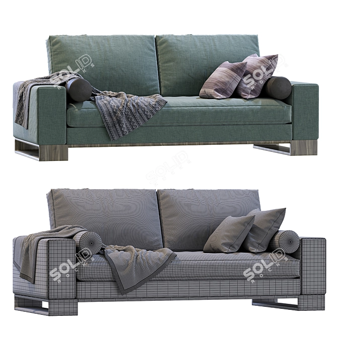 Elevate your living space with the stylish Sofa Terra by Sandon 3D model image 5