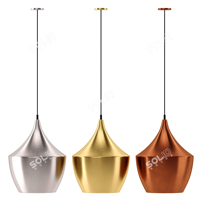 Copper Pendant Lamp: Elegant lighting statement 3D model image 1