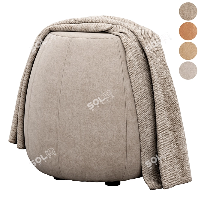 Arper Cozy Seat Pouf 3D model image 1