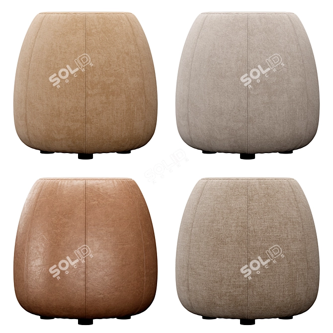 Arper Cozy Seat Pouf 3D model image 2