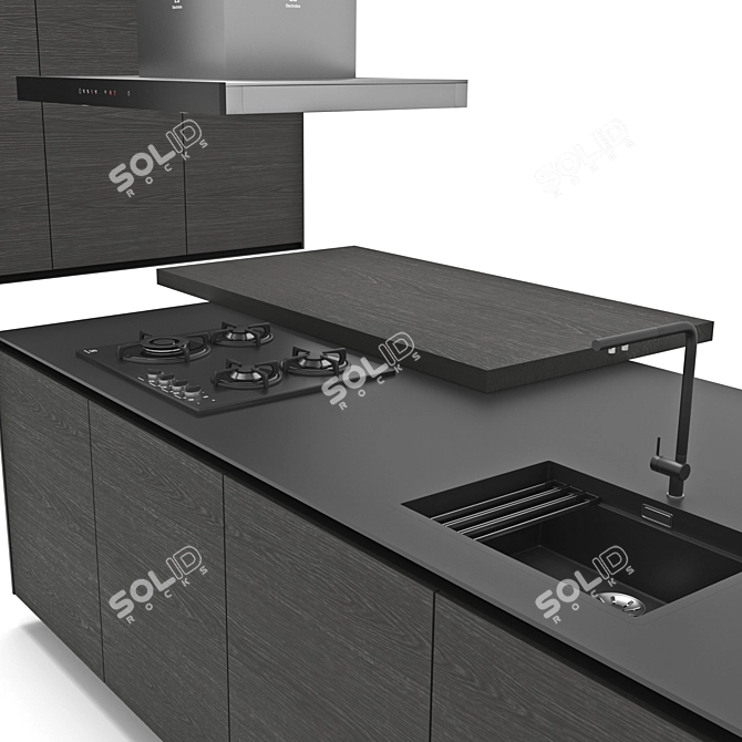 Modern Kitchen Set: Kitchens TWELVE 3D model image 3